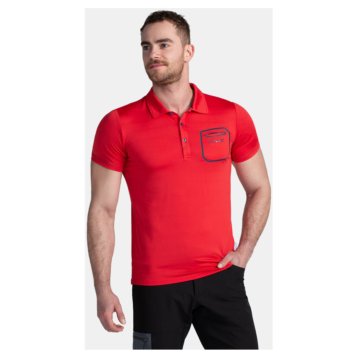 Textil Trička s krátkým rukávem Kilpi Pánské polo triko  GIVRY-M Červená