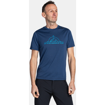 Textil Trička s krátkým rukávem Kilpi Pánské merino triko  MERIN-W Modrá