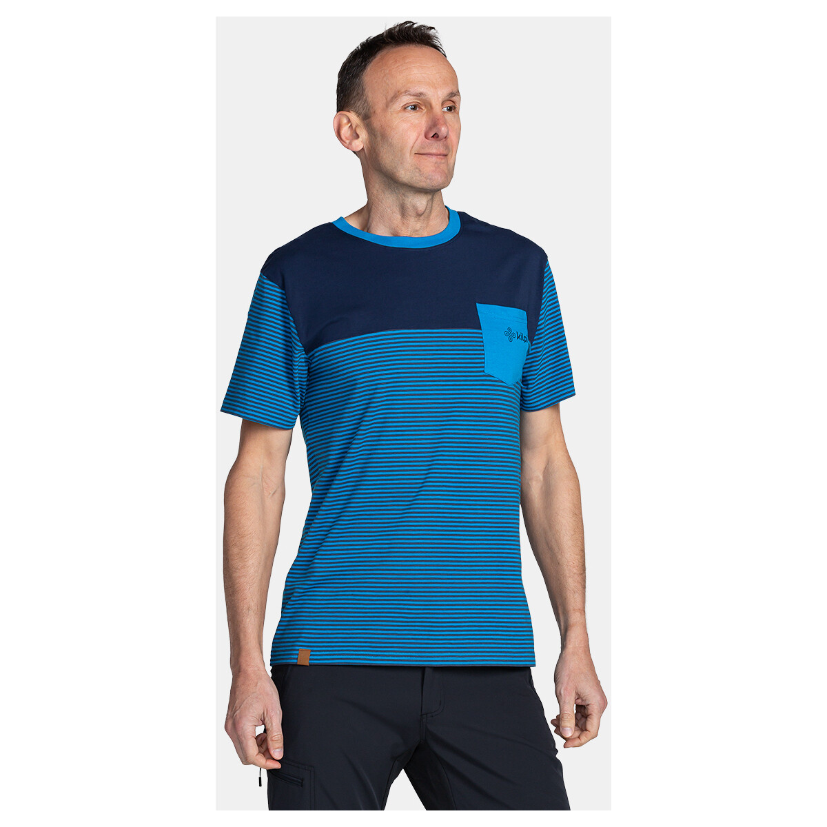 Textil Trička s krátkým rukávem Kilpi Pánské bavlněné triko  SORGA-M Modrá