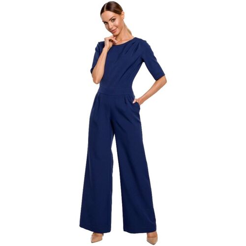 Textil Ženy Overaly / Kalhoty s laclem Made Of Emotion Dámský overal Gelek M611 navy Tmavě modrá