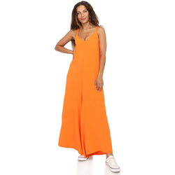 Textil Ženy Overaly / Kalhoty s laclem La Modeuse 67356_P156404 Oranžová