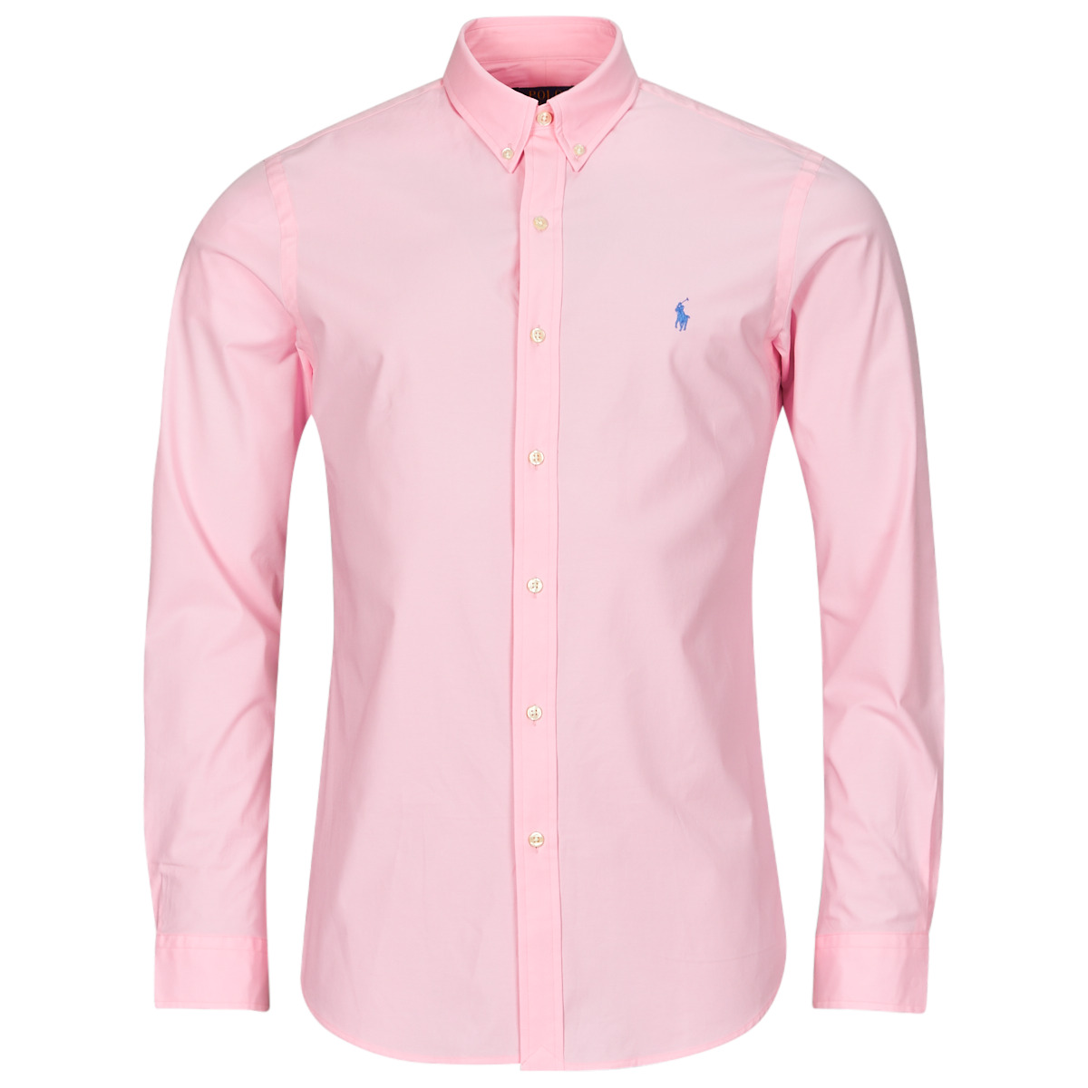 Polo Ralph Lauren  CHEMISE AJUSTEE SLIM FIT EN POPELINE UNIE  Košile s dlouhymi rukáv Růžová