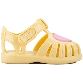 Boty Děti Sandály IGOR Baby Sandals Tobby Gloss Love - Vanilla Žlutá