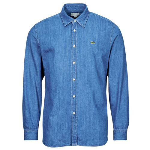 Textil Muži Košile s dlouhymi rukávy Lacoste CH0197 Modrá