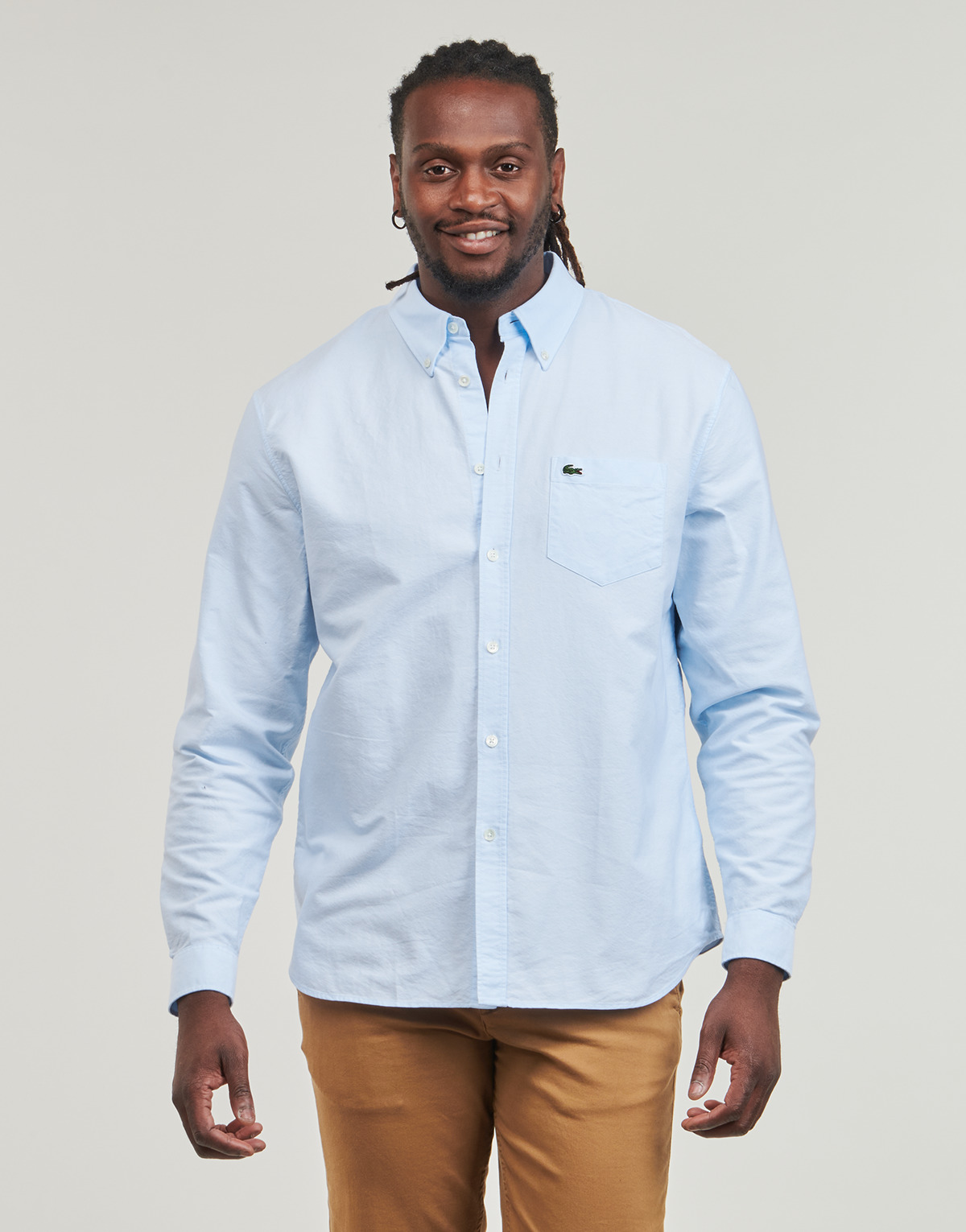 Textil Muži Košile s dlouhymi rukávy Lacoste CH1911 Modrá