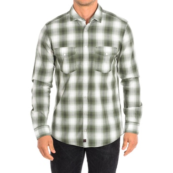 Textil Muži Košile s dlouhymi rukávy Strellson 10004718-325 Zelená