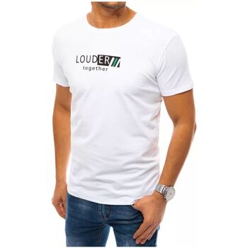 Textil Muži Trička s krátkým rukávem D Street Pánské tričko s potiskem Legress bílá Bílá