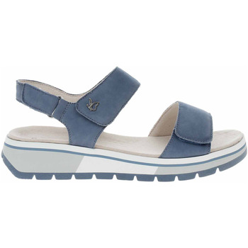Caprice Dámské sandály  9-28705-20 jeans nubuk Modrá