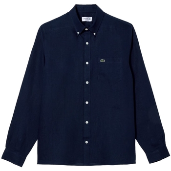 Lacoste Košile s dlouhymi rukáv Linen Casual Shirt - Marine - Modrá