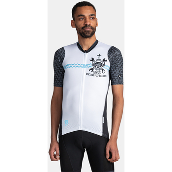 Textil Trička s krátkým rukávem Kilpi Pánský cyklistický dres  RIVAL-M Bílá