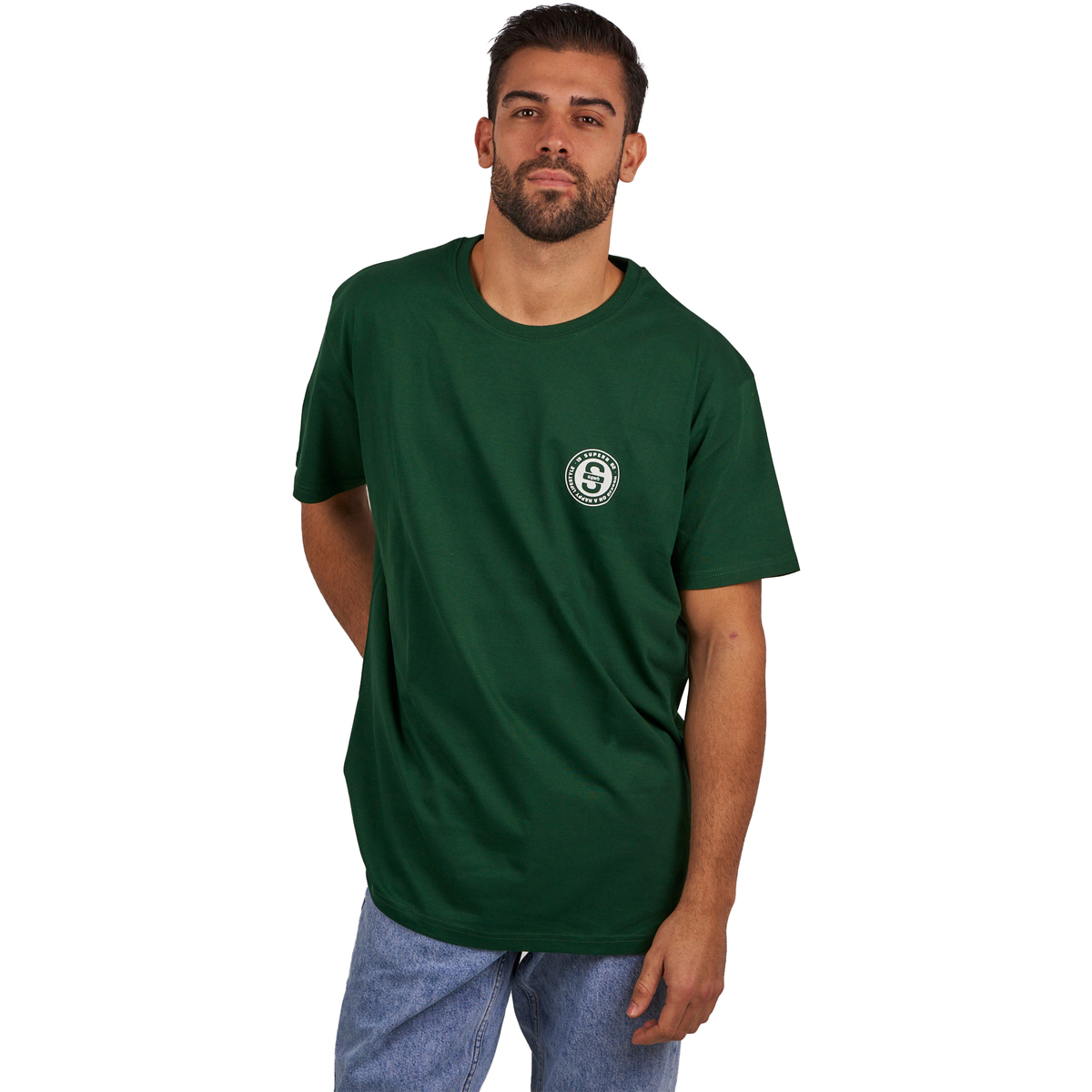 Textil Muži Trička s krátkým rukávem Superb 1982 SPRBCO-002-GREEN Zelená