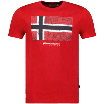 Textil Muži Trička s krátkým rukávem Geographical Norway SW1239HGNO-RED Červená