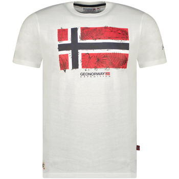Textil Muži Trička s krátkým rukávem Geographical Norway SW1239HGNO-WHITE Bílá