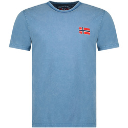 Textil Muži Trička s krátkým rukávem Geographical Norway SW1269HGNO-BLUE Modrá