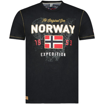 Textil Muži Trička s krátkým rukávem Geographical Norway SW1304HGNO-BLACK Černá