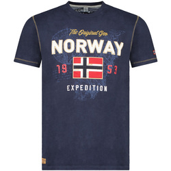 Textil Muži Trička s krátkým rukávem Geographical Norway SW1304HGNO-NAVY Modrá