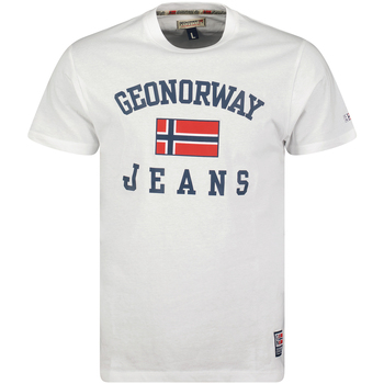 Textil Muži Trička s krátkým rukávem Geographical Norway SX1044HGNO-WHITE Bílá