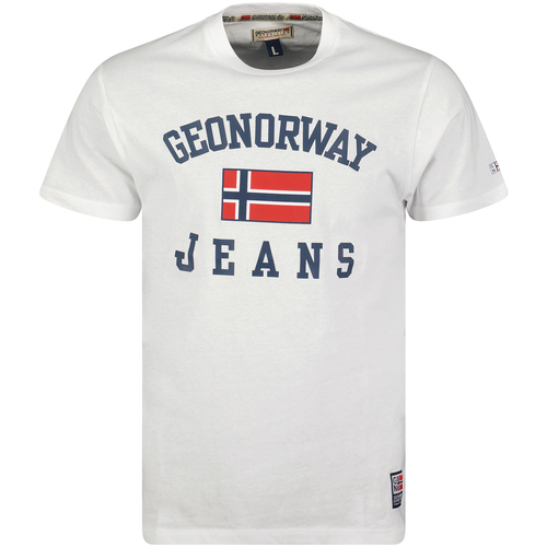 Textil Muži Trička s krátkým rukávem Geo Norway SX1044HGNO-WHITE Bílá