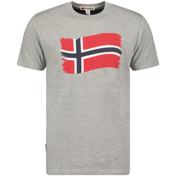 Textil Muži Trička s krátkým rukávem Geographical Norway SX1078HGN-BLENDED GREY Šedá