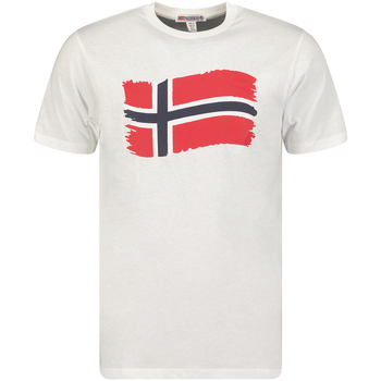 Textil Muži Trička s krátkým rukávem Geographical Norway SX1078HGN-WHITE Bílá