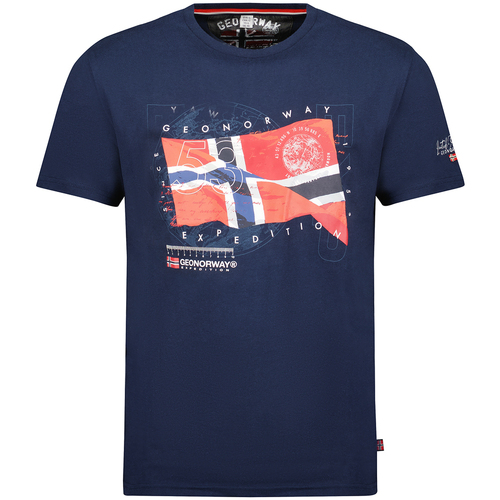 Textil Muži Trička s krátkým rukávem Geographical Norway SX1285HGNO-NAVY Tmavě modrá