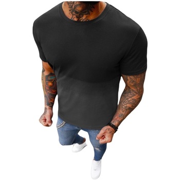 Textil Muži Trička s krátkým rukávem Ozonee Pánské tričko Gravity černá Černá