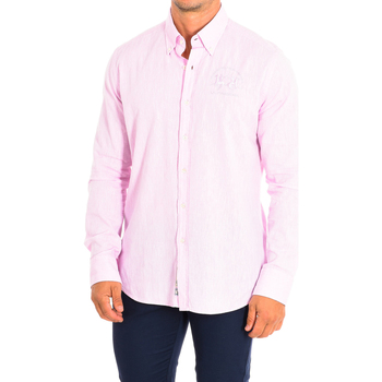 Textil Muži Košile s dlouhymi rukávy La Martina TMC004-TL072-05181 Růžová