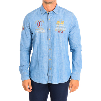 Textil Muži Košile s dlouhymi rukávy La Martina TMC300-DM091-D7002 Modrá