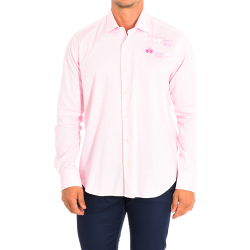 Textil Muži Košile s dlouhymi rukávy La Martina TMC602-OX083-05015 Růžová