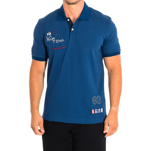 Textil Muži Polo s krátkými rukávy La Martina TMP330-PK001-07048 Tmavě modrá