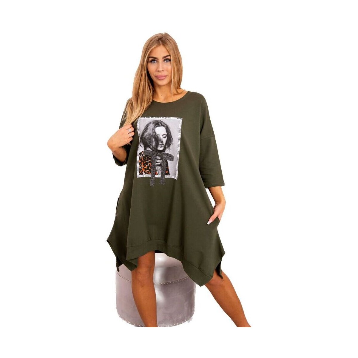Textil Ženy Krátké šaty Kesi Dámské mini šaty Clanor khaki Zelená