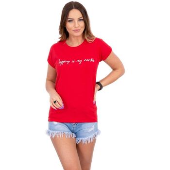 Textil Ženy Trička & Pola Kesi Dámské tričko s potiskem Kuse červená Červená