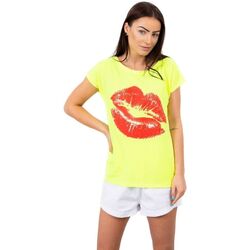 Textil Ženy Trička & Pola Kesi Dámské tričko s potiskem Into neonová žluto-červená Červená/Žlutá