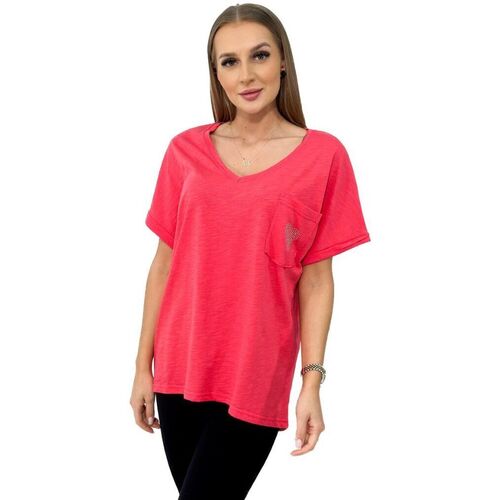 Textil Ženy Trička & Pola Kesi Dámské tričko s krátkým rukávem Branet malinová Červená