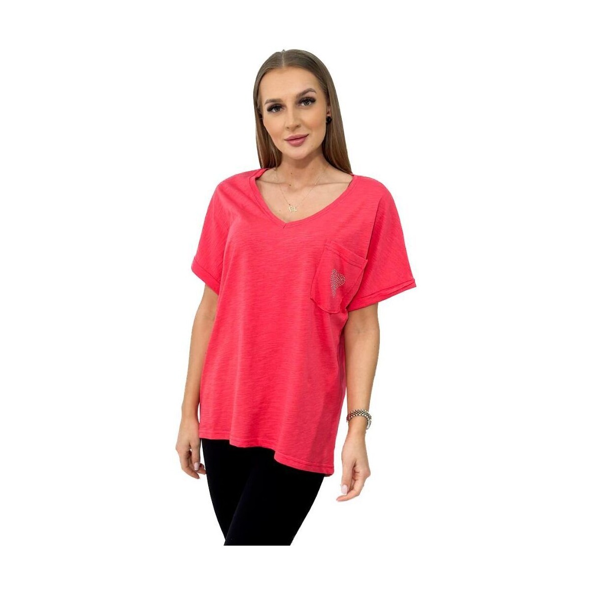 Textil Ženy Trička & Pola Kesi Dámské tričko s krátkým rukávem Branet malinová Červená
