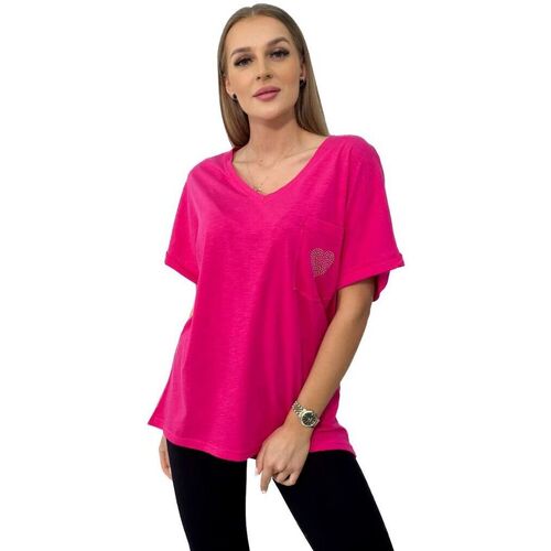 Textil Ženy Trička & Pola Kesi Dámské tričko s krátkým rukávem Branet fuschiová Růžová
