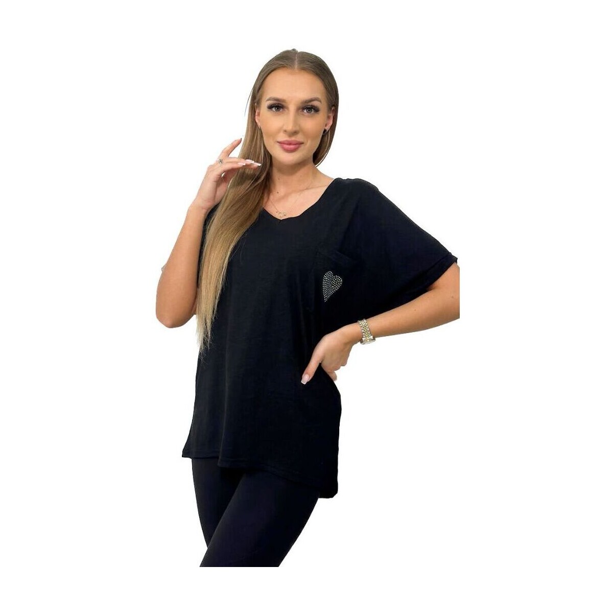 Textil Ženy Trička & Pola Kesi Dámské tričko s krátkým rukávem Branet černá Černá