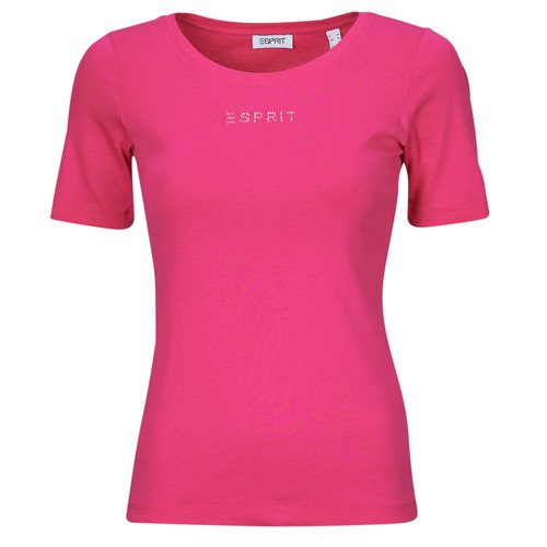 Textil Ženy Trička s krátkým rukávem Esprit TSHIRT SL Růžová