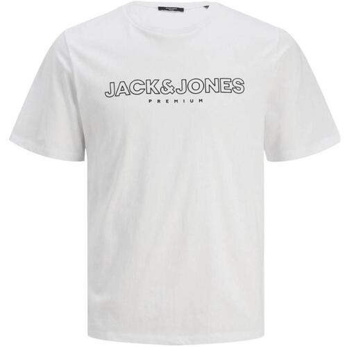 Textil Muži Trička s krátkým rukávem Jack & Jones  Bílá