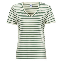 Textil Ženy Trička s krátkým rukávem Petit Bateau A0ACS COL V Bílá / Zelená