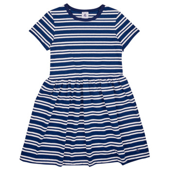 Textil Dívčí Krátké šaty Petit Bateau MARILYN Tmavě modrá