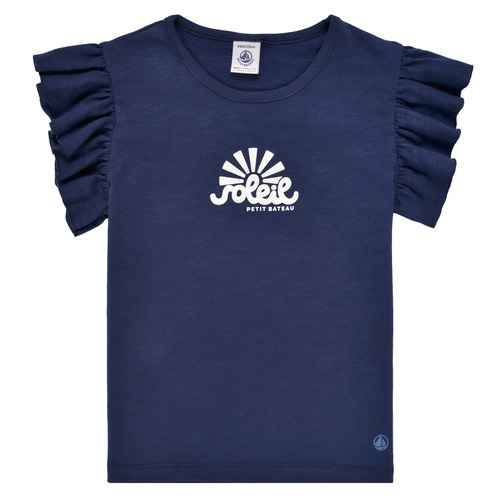 Textil Dívčí Trička s krátkým rukávem Petit Bateau MAZARINE Tmavě modrá
