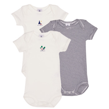 Textil Děti Pyžamo / Noční košile Petit Bateau A09YL X3 Bílá / Tmavě modrá