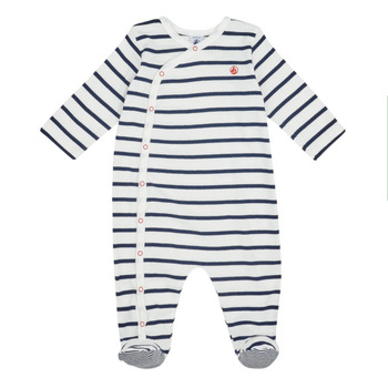 Textil Děti Pyžamo / Noční košile Petit Bateau LUCHOTE Tmavě modrá / Bílá