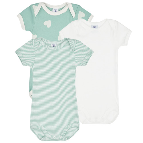 Textil Děti Pyžamo / Noční košile Petit Bateau LOVING X3 Bílá / Zelená