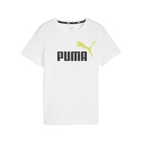 Textil Chlapecké Trička s krátkým rukávem Puma ESS+ 2 COL LOGO TEE B Bílá