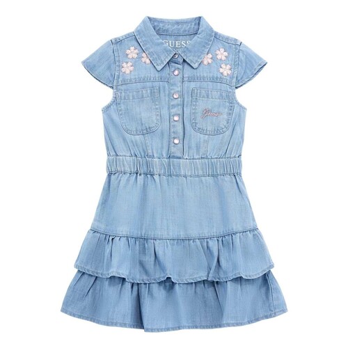 Textil Dívčí Krátké šaty Guess K4RK21 Modrá