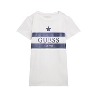 Textil Dívčí Trička s krátkým rukávem Guess J4RI15 Bílá