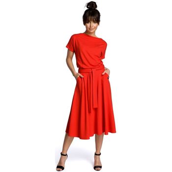 Textil Ženy Krátké šaty Bewear Dámské midi šaty Evap B067 červená Červená