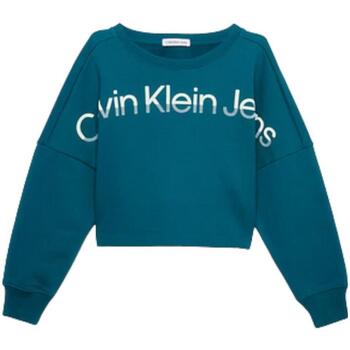 Textil Dívčí Mikiny Calvin Klein Jeans  Zelená